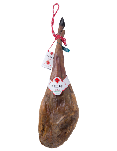 100% iberischer Schinken Beher rotes Etikett 7,3 kg.