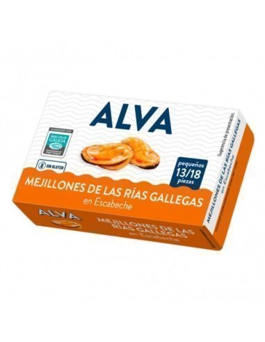 [728] Mejillones de las Rías Gallegas en escabeche Alva 13/18 111gr.