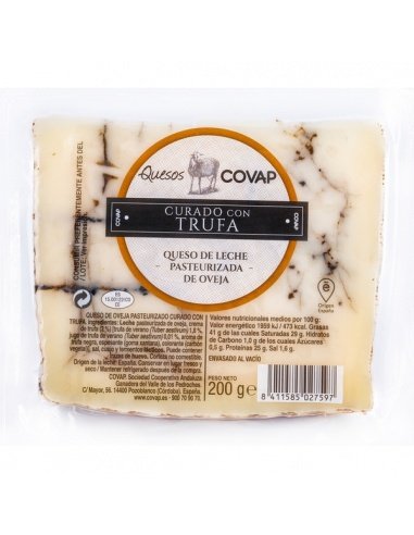 Queso curado de oveja con trufa COVAP 200 gr.