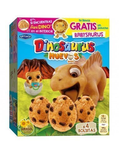 [295] Huevos de galletas con chocolate Dinosaurus 140 gr.