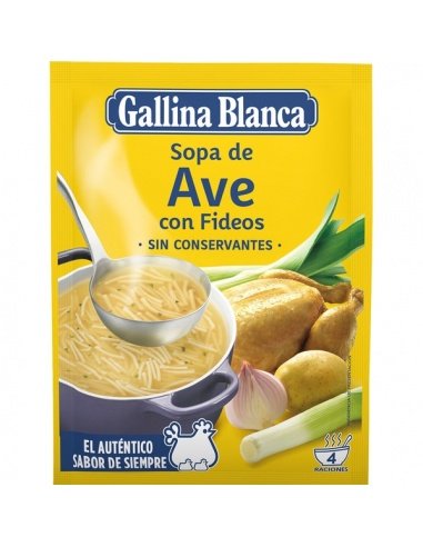 [939] Sopa de ave con fideos "Gallina Blanca" 76gr.