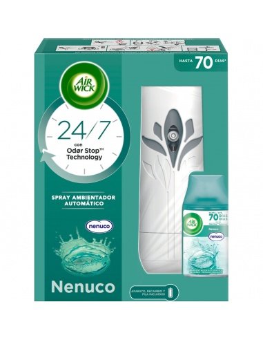 ambientador automático frescor Nenuco aparato + recambio 250 ml + 1 pila