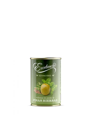 [330] EXCELLENCIA Oliven gefüllt mit feinen Kräutern 150gr.