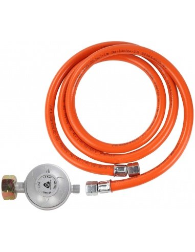 [359] Schlauch 1,5m. + Gasregler 50 Mbar.