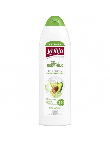 [1105] Gel LA TOJA Hidrotermal y Body Milk Aroma aguacate 550 ml.