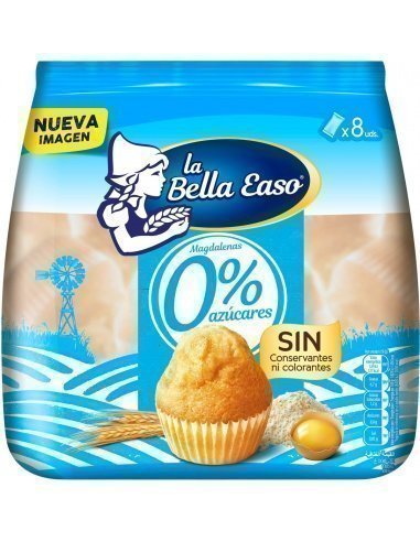 Magdalenas 0% azúcares "La Bella Easo" 8u.
