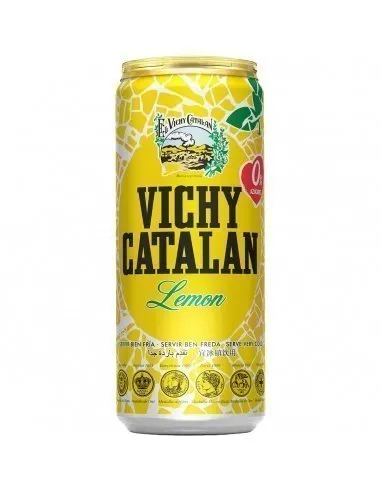Agua mineral limón con gas Vichy Catalán 33cl